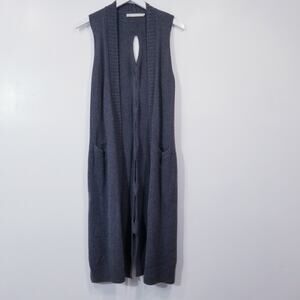 One Grey Day wool Blend Gray Knit Cardigan